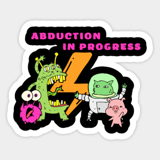 Abduction in progress Sticker